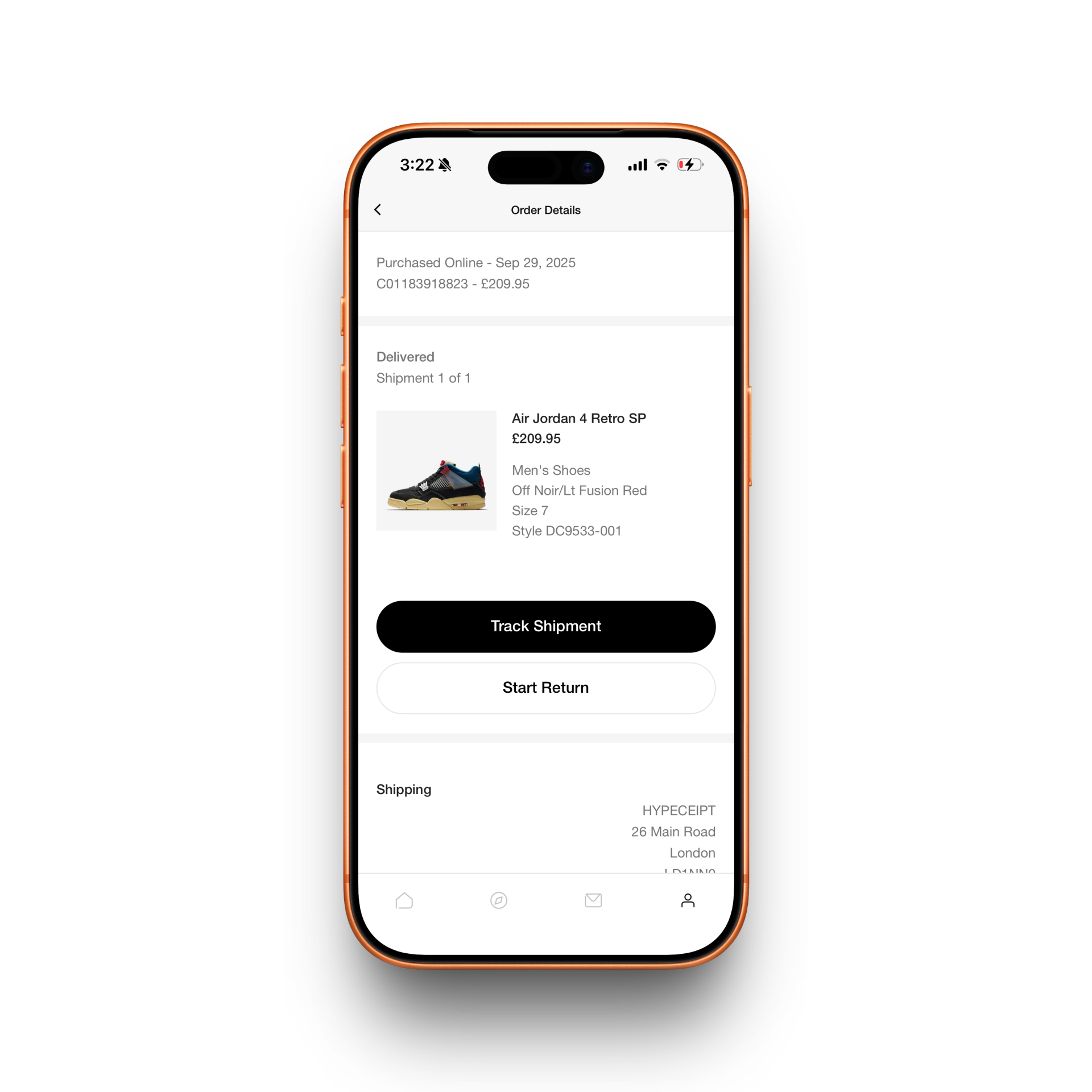 SNKRS App Receipt