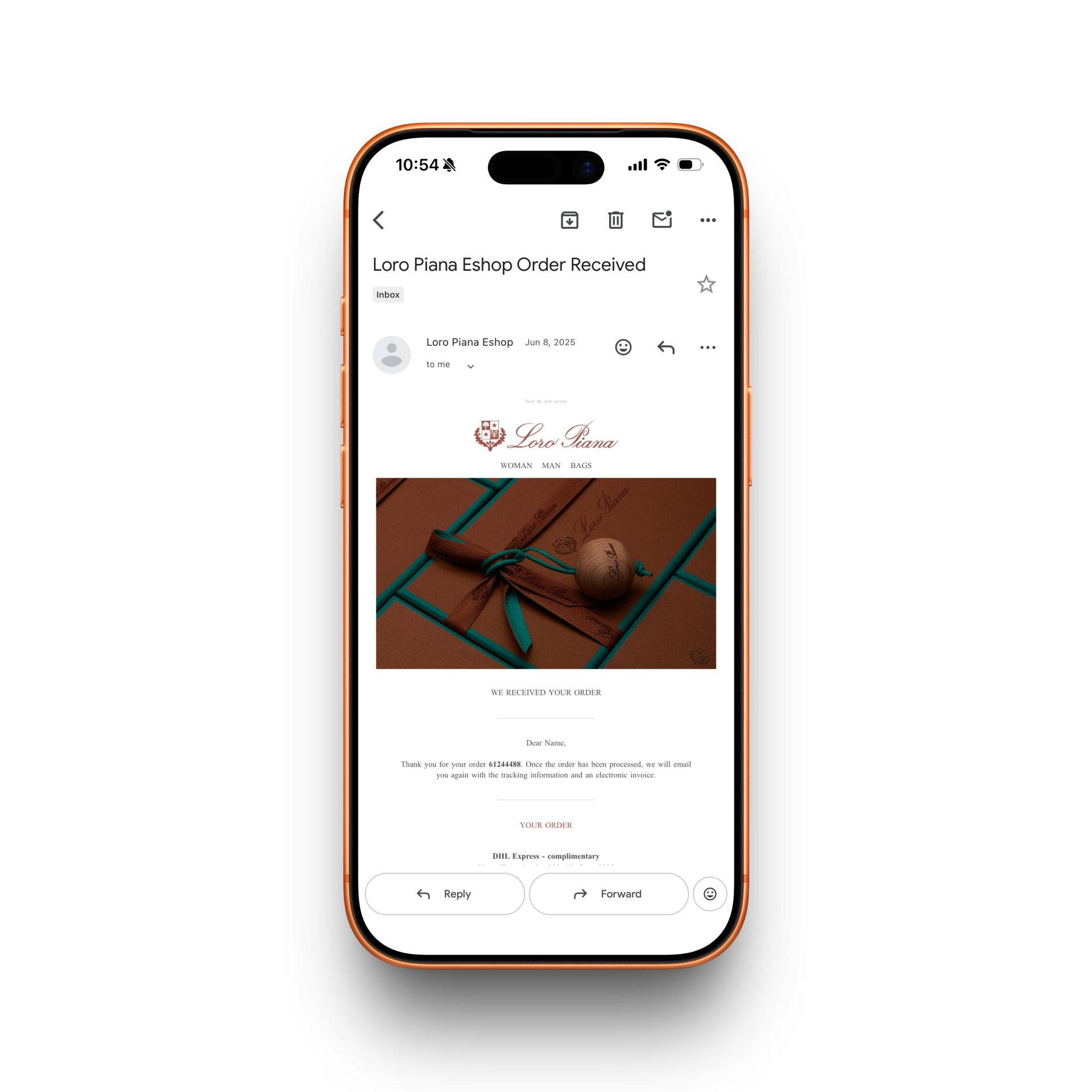 Loro Piana Receipt