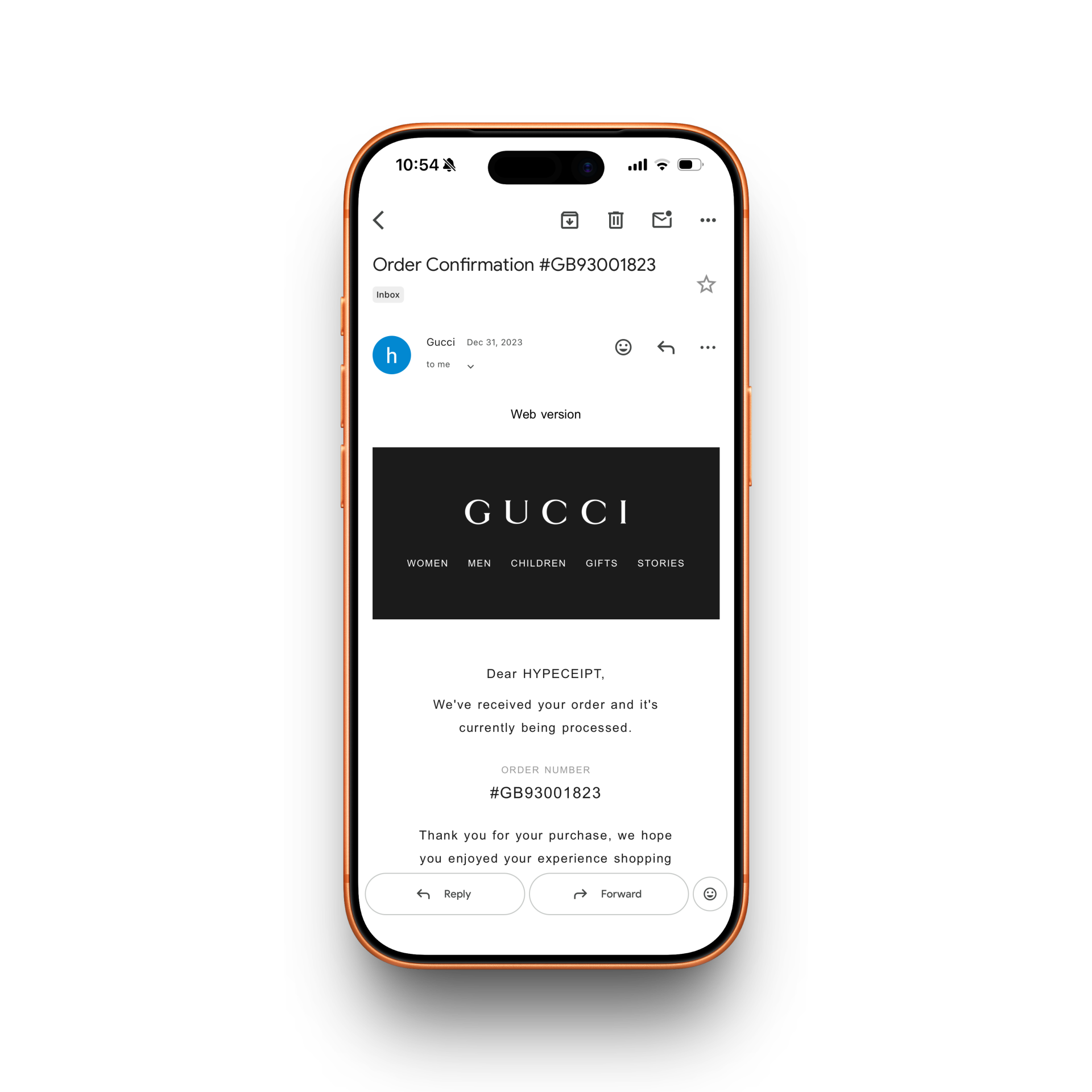 Gucci Receipt