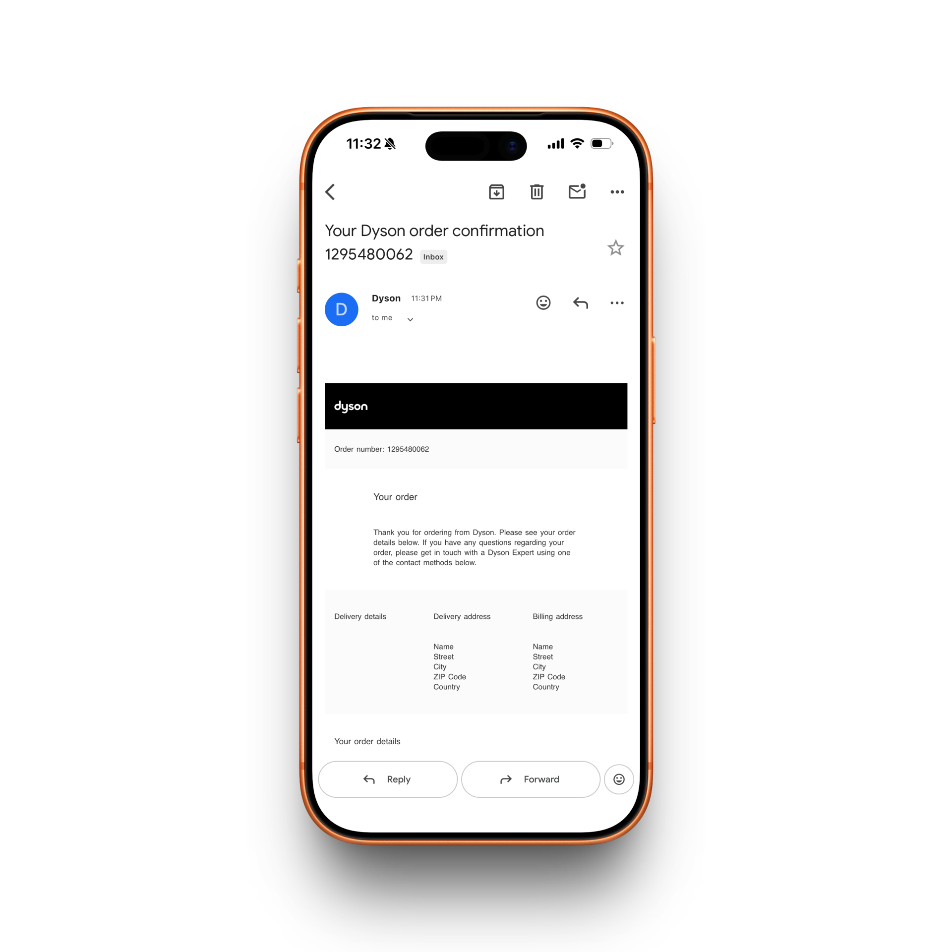 Dyson Receipt