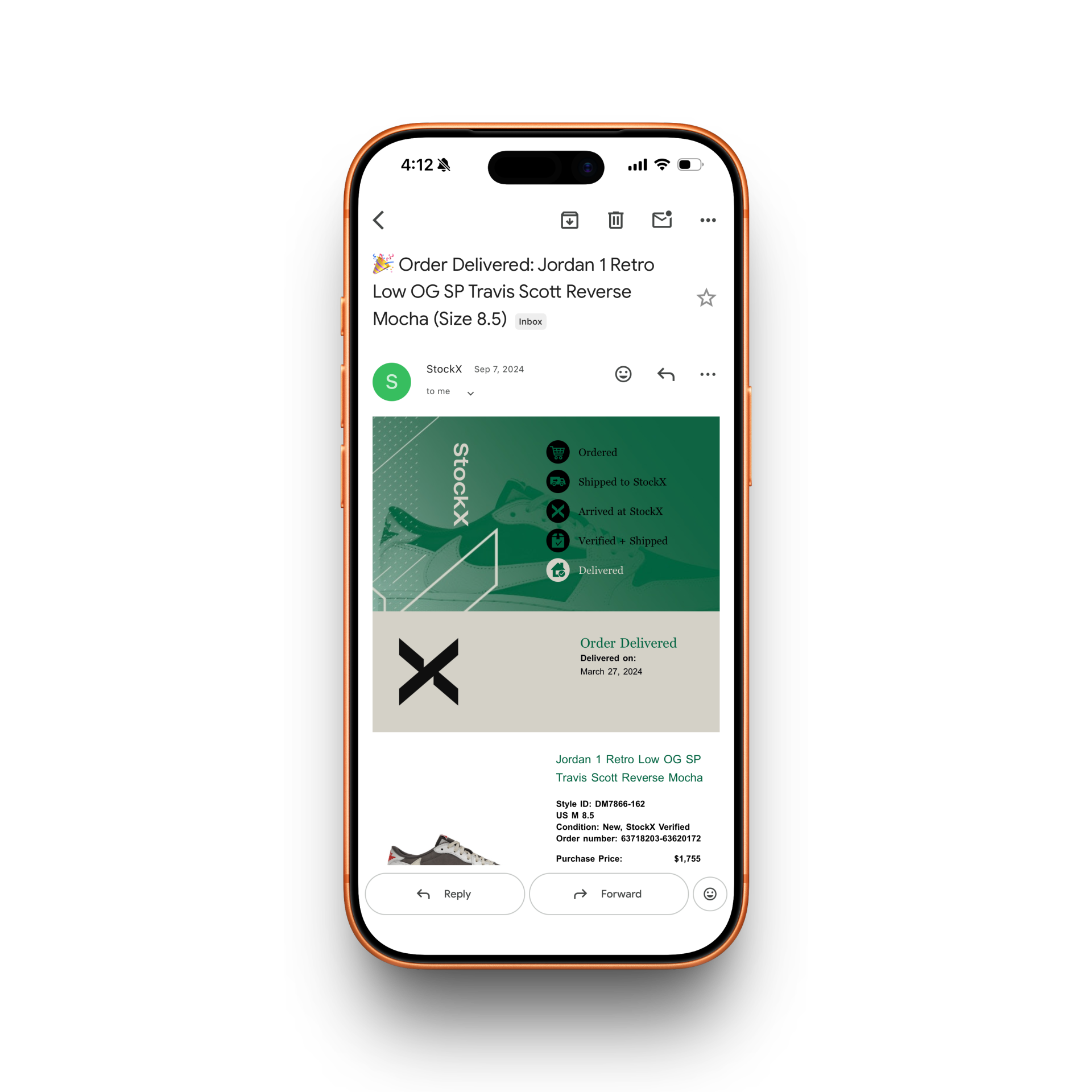 StockX Receipt