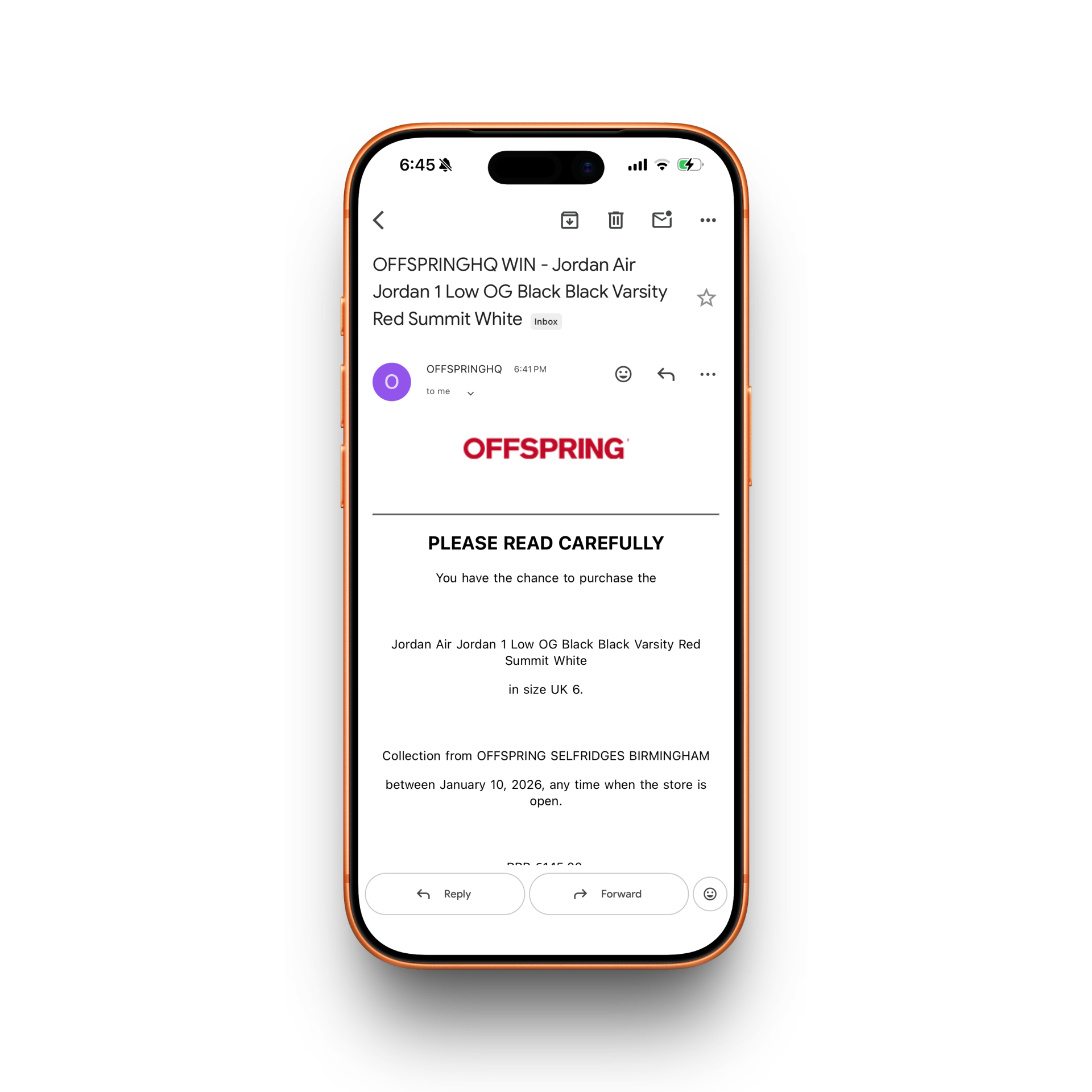 OFFSPRING Receipt