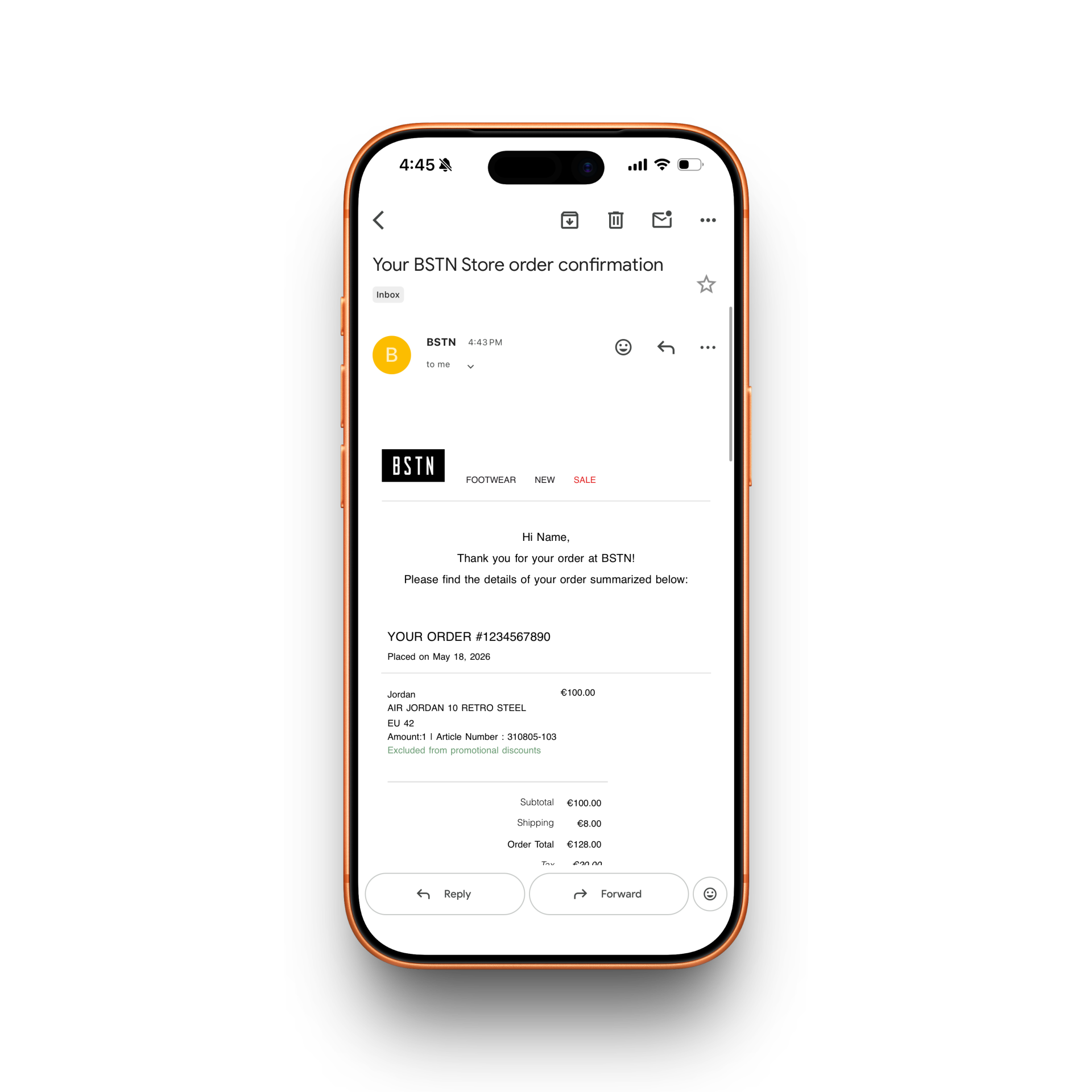 BSTN Receipt